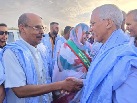 النعمة : حضور قوي وبارز للنائب عن مقاطعة النعمة محمد الغيث ولد الشيخ الحضرامي خلال استقبال منسق الإنصاف السيد سيد أحمد ولد بنان